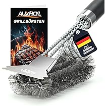 Westmark Pinza per barbecue + pinza da portata, con zampe in acciaio inox e elementi in legno sui manici, lunghezza: 27 cm, acciaio inox/legno, Classic Wood Mini, argento/marrone 16272270