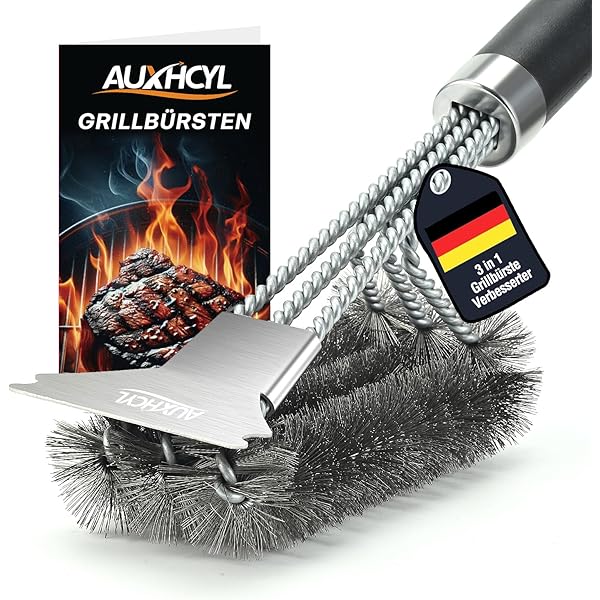 Spazzola Per Barbecue Testa Triangolare Pulizia Griglie In Acciaio 40 Cm