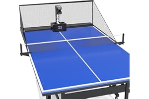 ‎OUKANING OUKANING Automatische Tischtennismaschine mit Fernbedienung 100 Bälle & Netz, Tischtennis-Roboter, Ping Pong Ball Wurfmaschine 35-90 Balls/Min, 10 Modi & Doppelrad-System, Ping Pong Ball Maschine