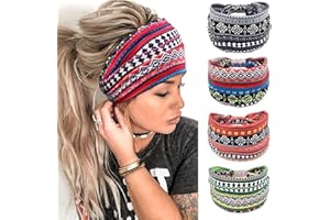 Kavya Wide Headbands, Soft Hair Bands Yoga Ladies Elastic Knotted Head Bands Adult Women, Hair Scarf Fashion Accessories