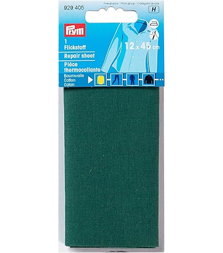 Pièce Thermocollante Prym - 12 X 45 Cm, Bleu Marine - Pour Réparation Vêtements Polyester - 8