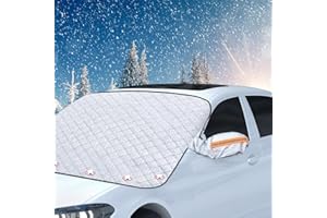 heigudan Car Windshield Cover for Ice and Snow, Car Windscreen Covers with 5 Magnets and Wing Mirror Covers for Winter, Anti-dust Anti-UV Ice Protection Foils for Most SUV ((160 x 116 CM))