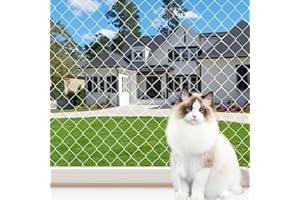 PANYI Cat Net for Balcony, Cat Net for Balcony, No Drilling, Cat Net, Window Protective Net, 10 x 3 m, No Drilling, Cat Net for Attaching to Patio, Stairs, Windows and Doors (White)