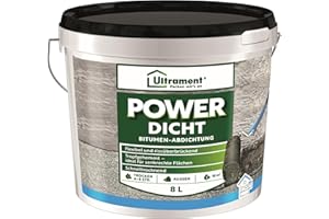 Ultrament Power Dicht 8 l | hochwertige Bitumen-Universalabdichtung, schnell trocknend & elastisch