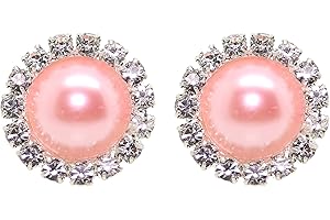 Bluebubble FOREVER Diamante Pearl Stud Earrings on Gift Card