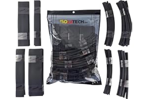 ISOLATECH Assortiment de tubes thermorétractables pour voiture de 35 mètres Toutes les couleurs et tailles en mètres par mètre
