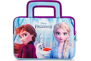 Pebble Gear Frozen 2 Carry Bag - Universal neoprene kids carrry bag in Disney Frozen 2-Design, for 7' tablets (Fire 7 Kids Edition, Fire HD 8 case), durable zip, Elsa, Anna and Olaf
