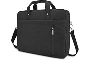 ‎DOB SECHS DOB SECHS 17 cali etui na laptopa, wodoszczelne, odporne na uderzenia, torba na ramię, Torba na laptopa, Torba Aktówka Kompatybilny z laptopami 17-17,3'', czarny