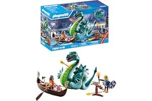 Playmobil | Viking avec Monstre Marin | Jouet éducatif dès 4 Ans | Coffret de Jeu imaginatif | Figurine Dragon & Drakkar | Stimule la créativité | 71830