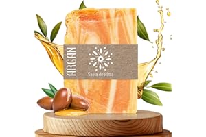 SAVIA DE ALMA Jabón de Argán Artesanal y Vegano – Jabón en Barra Natural, Facial, de Manos y Cuerpo | Hidratante, Regenerador y Biodegradable | Hecho en España | 100 g (1, Argán)