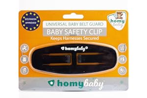 HOMYBABY® Chest Clip sécurité bébé - Sangle ceinture de sécurité voiture - Empêche l’enfant de sortir les bras du harnais - Boucle de protection pour siège auto - Pince harnais enfant (1p)