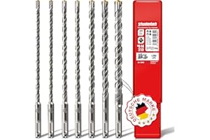 SCHWABENBACH ® SDS PLUS Betonbohrer - Super SDS Bohrer Set - 7tlg. 6 8 10 12 14 x 210 mm - Steinbohrer kompatibel mit Bosch Hilti Makita Metabo Bohrhammer - für Schlagbohrmaschine