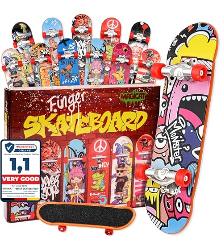 MOMSIV Mini Finger Skateboard + Kit Rampe Fun – Planche à Doigts Avec Accessoires Parc Pour Enfants (Couleur C)