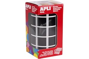APLI Kids 11502 - Rollo gomets cuadrados 20 mm negros