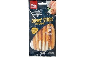 Pets Unlimited Chewy Sticks, Chicken wrapped Beef Skin twists with no artificial Colours flavours or perservatives, A 100% Natural delicious and healthy treat