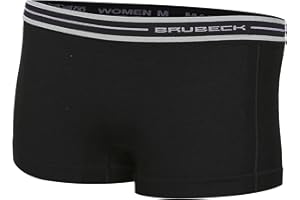 BRUBECK Boxer Femme Merino Wool Culotte Femme Sport Shorty Femme sous Vetements feminins Slips Femme Fitness Boxer Femme sans Couture Shorty Fille