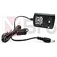 Mbro 12 Volt 2 Amp 24 Watt DC Power Adapter for DVR, CCTV Camera, Router, Modem, LED Strip Light etc with Ferrite Bead, Black