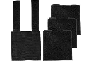 4st Molle Kardborreband, 10x10cm Svart Nylon Kardborrebandsadapterpanel Molle-Märken för Att Fästa Märken och Dekoration
