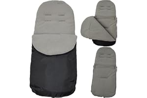 FOR YOUR LITTLE ONE Footmuff/Cosy Toes Compatible with Pushchairs Buggies Prams Strollers Grey
