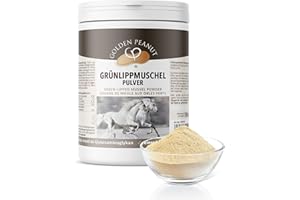 GOLDEN PEANUT Grünlippmuschelpulver 500 g - Neuseeland Muschel Extrakt Premium Qualität für Pferde und Ponys