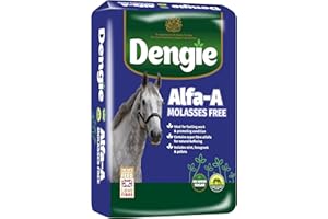 Dengie Alfa A Molasses Free 20kg Horse Feed - Promotes Condition - Low Sugar Horse Food - Chaff for Fussy Horses Includes Mint, Fenugreek & Alfalfa Pellets