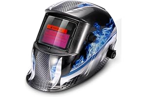 Careta Soldar Automatica, Nullnet Oscurecimiento Soldador Máscara de Soldador Máscara de la Seguridad de Soldadura Casco del Soldador con Energía Solar con Punteros Protectores