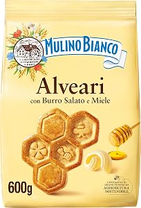 Mulino Bianco Biscotti Frollini Alveari con Burro Salato e Miele 600 g