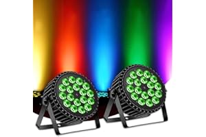 DELIBANG 2pc 200W LED Par RGBW Stage Light DMX512/Auto/Voice/Master-Slave Control Par Light Disco Effect Light, Infinite Color Mixing/Rainbow Effect for Party Bar Show Halloween Wedding