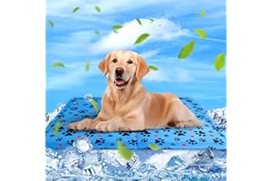 ETEIYLT Tappetino Refrigerante per Cani, 90×60cm Tappeto Refrigerante Animali Domestici, Tappetini refrigerante cane, Declino Naturale, Elementi Essenziali dell'Estate