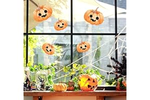 QuoteMyWall Pumpkin Halloween Window Wall Stickers Decals Spooky Vinyl Removable Peel & Stick