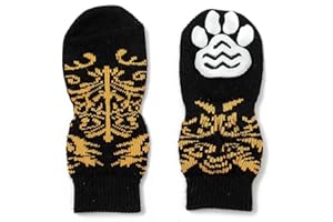 HARFKOKO Pet Heroic Indoor Anti-Rutsch Socken für Hunde und Katzen - 6 Größen von S bis 3XL für kleine-riesige Tiere - Pfotenschutz und Traktion Dank Silikon-Gel