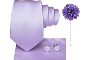 Hi-Tie Silk Men's Tie and Pocket Square Cufflinks Lapel Pin Set Jacquard Wedding Business Necktie for Formal