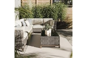 ‎INTERIYOU Interiyou Outdoor Teppich Wetterfest Lome - 140x200 cm Weiß - geometrische Muster - UV-beständig für Draußen: Balkon, Terrasse, Garten oder Küche - Flachgewebe Aussenteppich