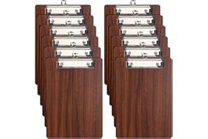 SOYIRI Klemmbrett A5 Holz,12 Stück Klemmbretter mit Metalklemme,Schreibbrett Schreibplatte Clipboard Zwischenablage