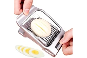 Dorblely Coupe Oeufs en Acier Inoxydable, Coupe Oeuf Professionnel, Egg Cutter Slicer, Fils de Coupe Métal pour Oeufs, Kiwi, Fraises, Aliments Mous