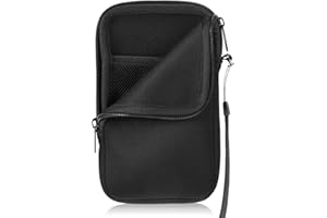 Prasacco Handy Tasche Handysocke Tasche für Handy Neopren-Handyhülle mit Kordelzug Universalhülle Phone Bag Einfache Handytasche für Smartphones bis 18,5 cm Karten Geld(Schwarz)