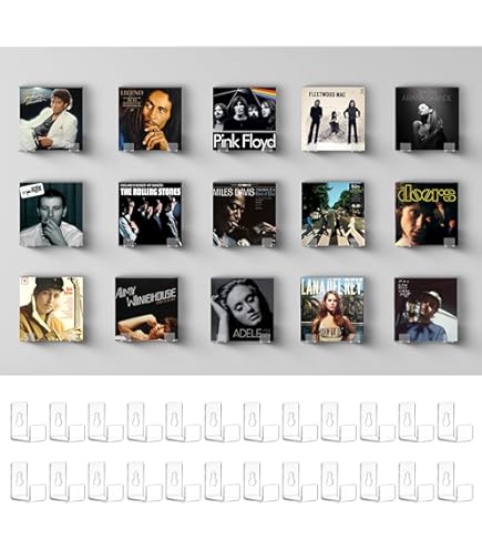 6 Porta Vinili Da Parete Trasparenti - Mensole Espositore Per Dischi, CD E Riviste - Foto 7