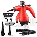 Comforday 1 Mano, pulitore a Vapore Portatile Multiuso con 9 Accessori per Rimuovere Macchie, tappeti, Tende, sedili Auto, Cu