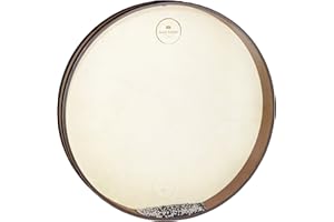 Sonic Energy Ocean Wave Drum – Sea Drum 22 Pollici – Suono delle onde per meditazione, yoga, viaggi sonori, percussioni – Ocean drum con due pelli – Quercia del Siam, marrone (WD22WB)