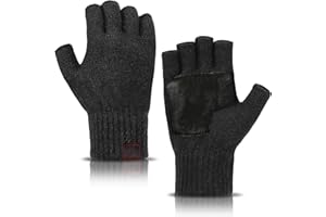 Maylisacc Gant Hiver Laine Mélangée Tricotés, Gants Tactiles Homme de 24cm pour Unisexes, Parfaits pour Envoyer des Message et Taper sur le Téléphone Intelligent