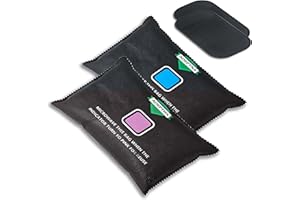 ADEPTNA 2 Pack Car Dehumidifier Bags with Anti Slip Pads – Eliminates Foggy Windscreen - Reusable Moisture Absorber for Car, Van, Caravan, & Home – Damp Condensation Remover (1kg (Pack of 2))