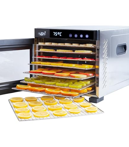 Déshydrateur Alimentaire TRENDI 250W - 5 Plateaux, Réglage 35°C à 70°C, Pour Fruits, Légumes, Snacks Sains
