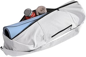 Navaris Borsa Tappetino Yoga Pilates Grande - Sacca per Materassino Yoga Palestra Fitness con Tasca - Custodia XXL in Cotone 72x29cm - Diversi Colori