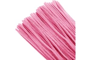 TOAOB Piprengörare rosa för pyssel 100 stycken chenilletråd rörrengörare lång 30 cm x 6 mm piprengörare hantverk för gör-det