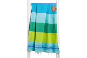 ZusenZomer Casablanca – ręcznik hammam dla mężczyzn i kobiet, rozmiar XL 100 x 190 – ręcznik kąpielowy Fouta, 100% bawełna – Fair Trade