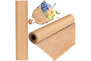 CUNQN Wabenpapier 30CM*15M Verpackungsmaterial Kraftpapierrolle Packpapier zum Verpacken Lagern exquisiter Zerbrechliche Gegenstände
