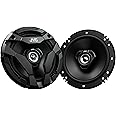 JVC CS-DF620 DRVN Series 6.5" 2-Way 300 Watt Car Speakers (Coaxial) - Set of 2 (Black) with Powerful Sound and Tough Looking Design