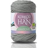 K&uuml;rk&ccedil;&uuml; Han Makrome 3mm 200gr 130m Premium El &Ouml;rg&uuml; İpi (Zeytin Yaprağı)