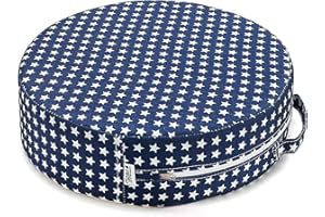 Zicac Sitzerhöhung Stuhl Kind Tragbar Cartoon Stuhlerhöhung Kind, Abnehmbar Waschbar Sitzkissen Kinder Stuhl für Essen, Klavier spielen, Ausflug, Picknick, Reisen (Navy blau)