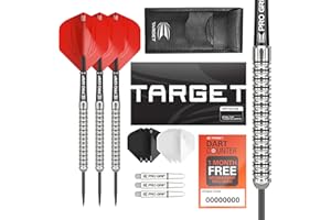 ‎TARGET DARTS Target Darts Artemis 21G/22G/23G/24G/25G/26G Wolfram Stahlspitze Dart Satz Dartpfeile - 6 Pro Grip Schäfte - 9 Pro Ultra Dart Flights – Dart Wallet - Dart Counter App Coupon Bundle
